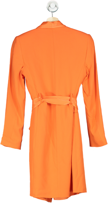 Karen Millen Orange Tuxedo Wrap Dress UK 8