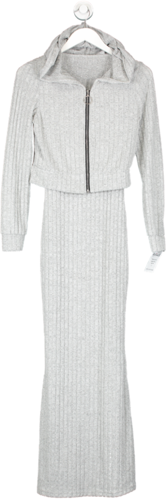 SHEIN Grey Jumpsuit And Zip Jacket Set UK S