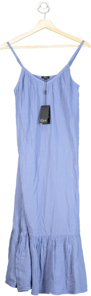 Rails Periwinkle Blue Jennica 100% cotton Double Gauze Strappy Dress UK XS