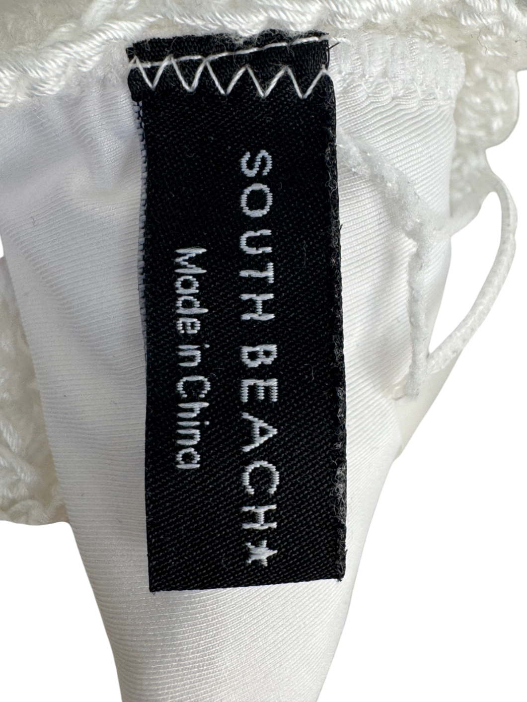 South & Beach Jasmin X Sb Sunseeker Bikini Bottoms In White Crochet & Bikini Top In White Crochet UK 10