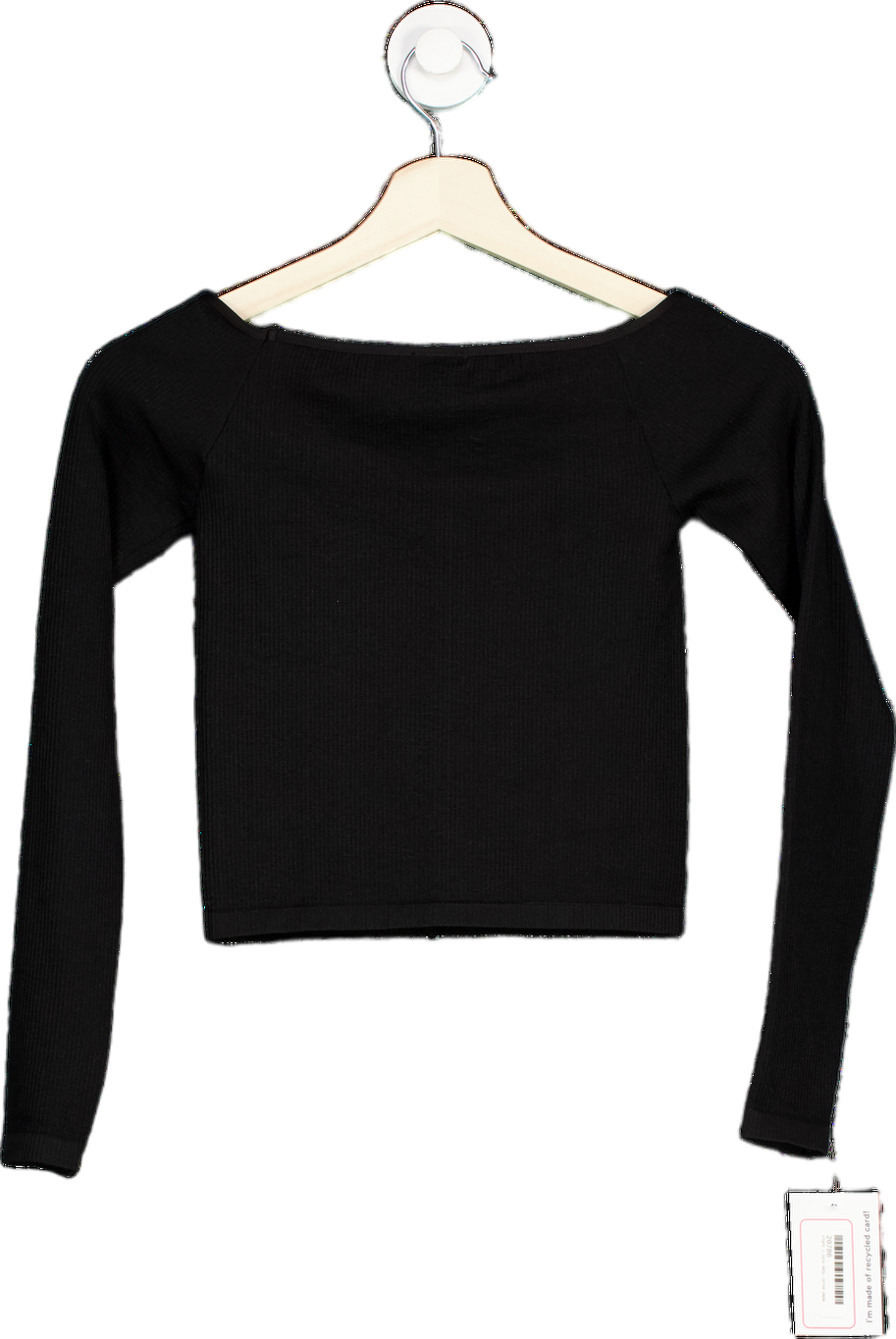 Urban Outfitters Black Ribbed Long Sleeve Top XS