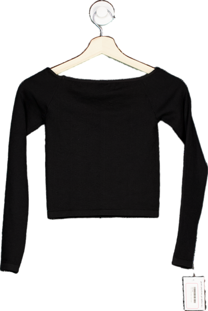 Urban Outfitters Black Ribbed Long Sleeve Top XS