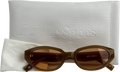 LE SPECS Le Bijou 90's Oval Toffee Brown Sunglasses In Case