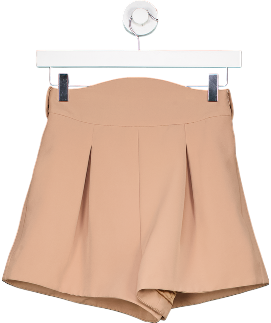 Camila Coelho Beige High Waist Shorts UK XXS