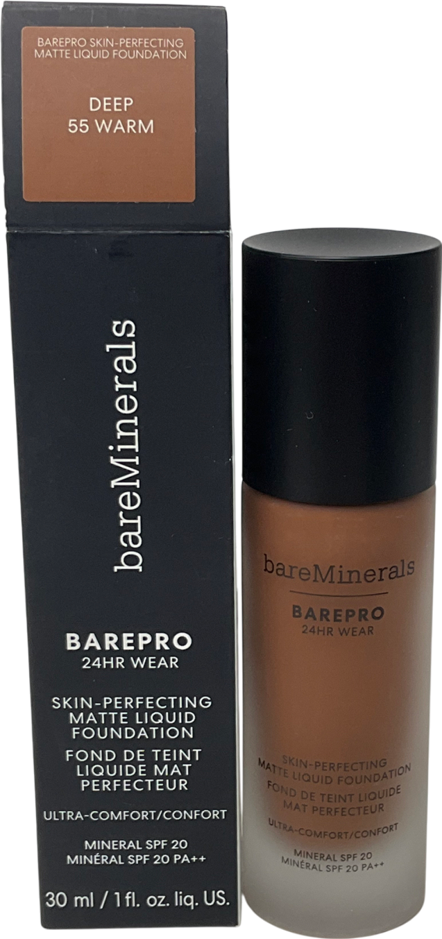 bareMinerals Barepro 24hr Matte Comfort Liquid Foundation Mineral Spf20 55 30ml
