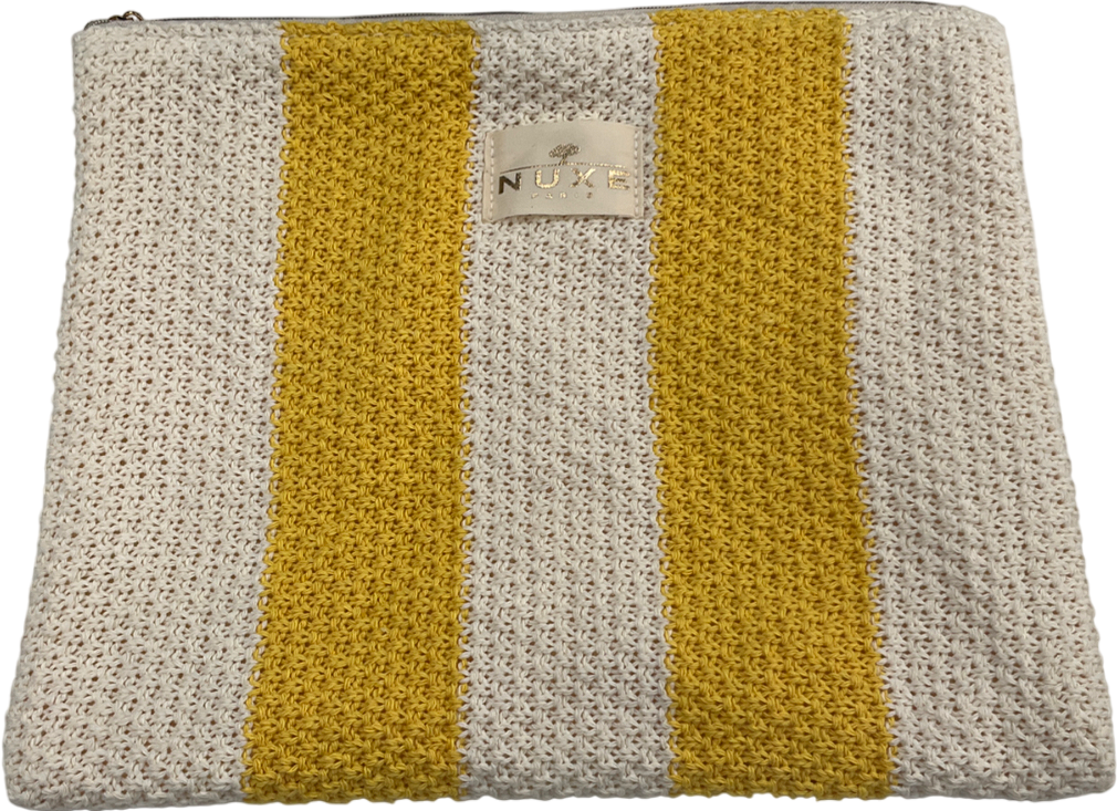 Nuxe Yellow Crochet Tote Makeup Bag One Size