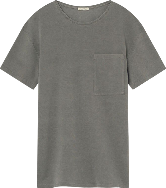 American Vintage Grey Pocket Detail Organic Cotton T-shirt UK M