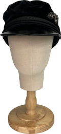 The Kooples Beige Trendy Black Cap UK S/M