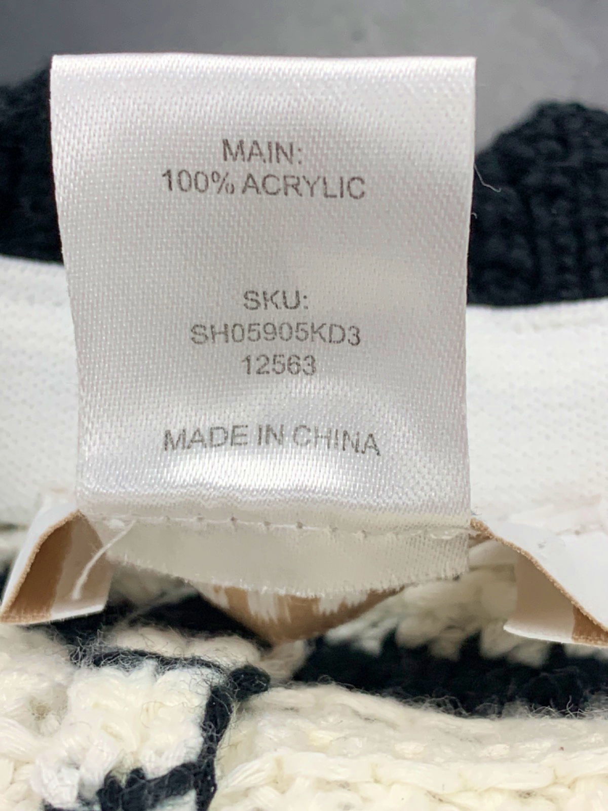 Meshki Black/White Striped Crochet Shorts UK S