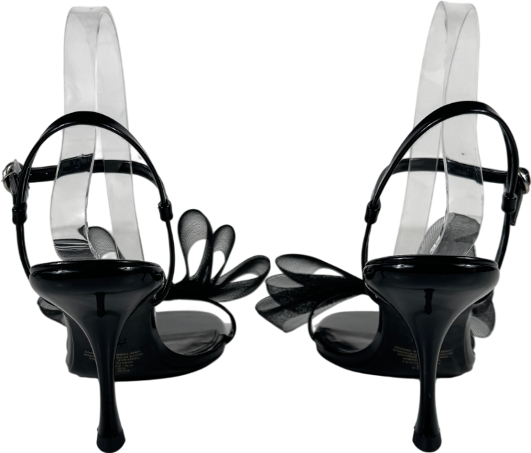 H&M Bow Detail Heeled Sandal Black UK 6 EU 39 👠