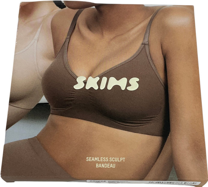 SKIMS Black Seamless Sculpt Bandeau - Onyx UK S