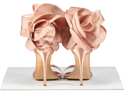 GIUSEPPE ZANOTTI Peony Pink Satin 115mm Heeled Sandals UK 6 EU 39 👠