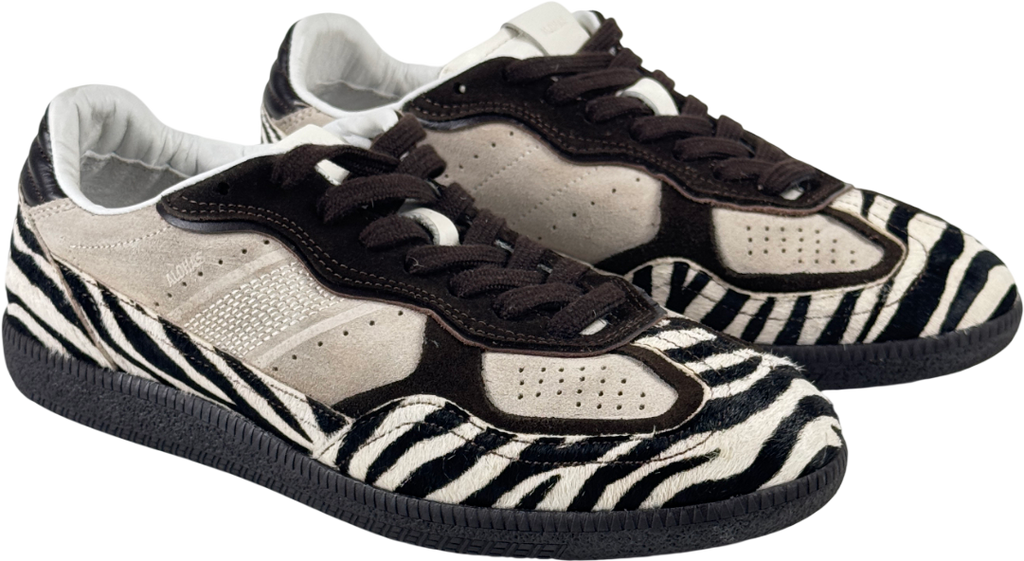 ALOHAS Rife 490 - Soft Brown Leather Zebra Trainers UK 6 EU 39 👠