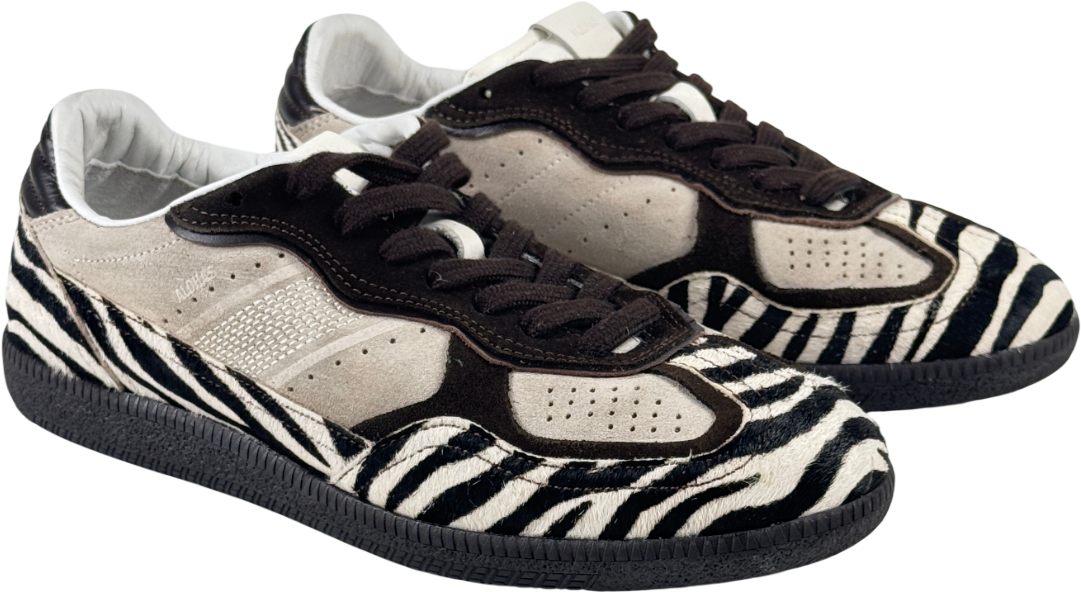 ALOHAS Rife 490 - Soft Brown Leather Zebra Trainers UK 6 EU 39 👠
