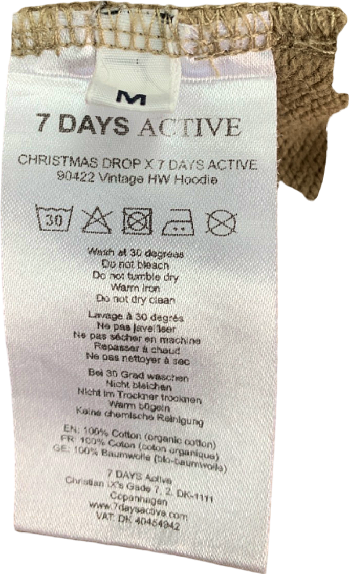 7 Days Active Brown Hoodie Medium