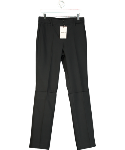 MANGO Black Straight Pleated Trousers UK 10