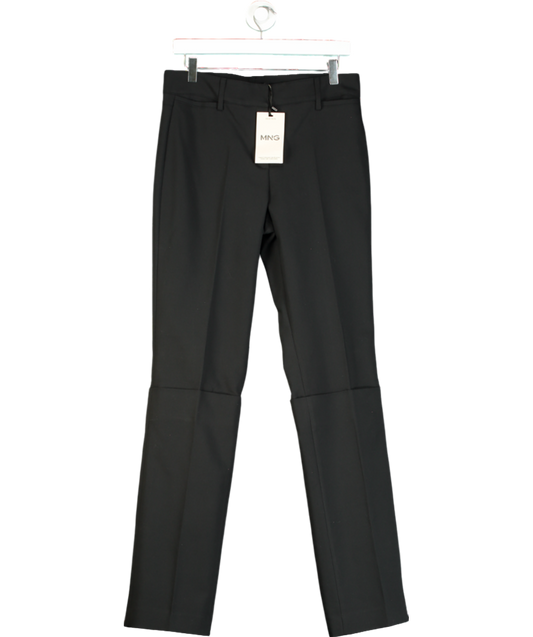 MANGO Black Straight Pleated Trousers UK 10