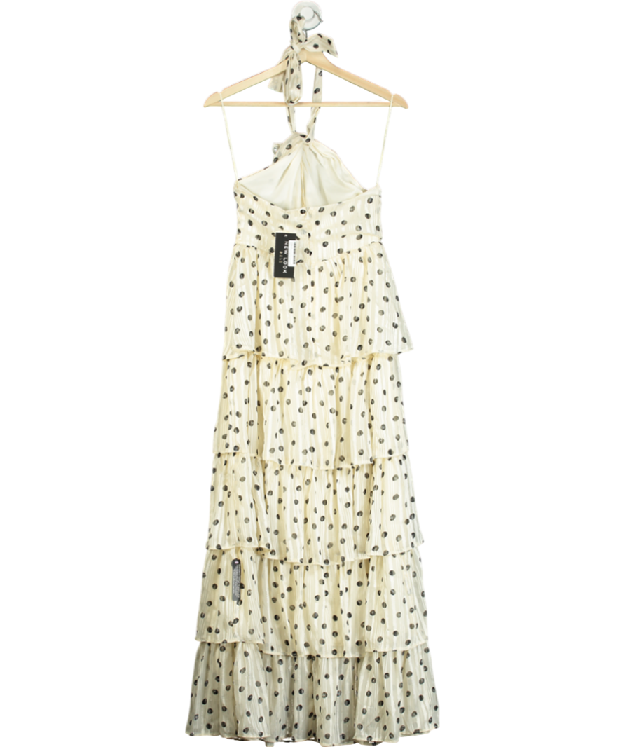 New Look Cream Polka Dot Dress UK 8