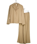 MAEBE 2-piece Beige Pinstripe Shirt And Trouser Set UK 10