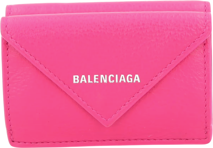 BALENCIAGA Papier Wallet Purse Mini Rose Magenta Pink