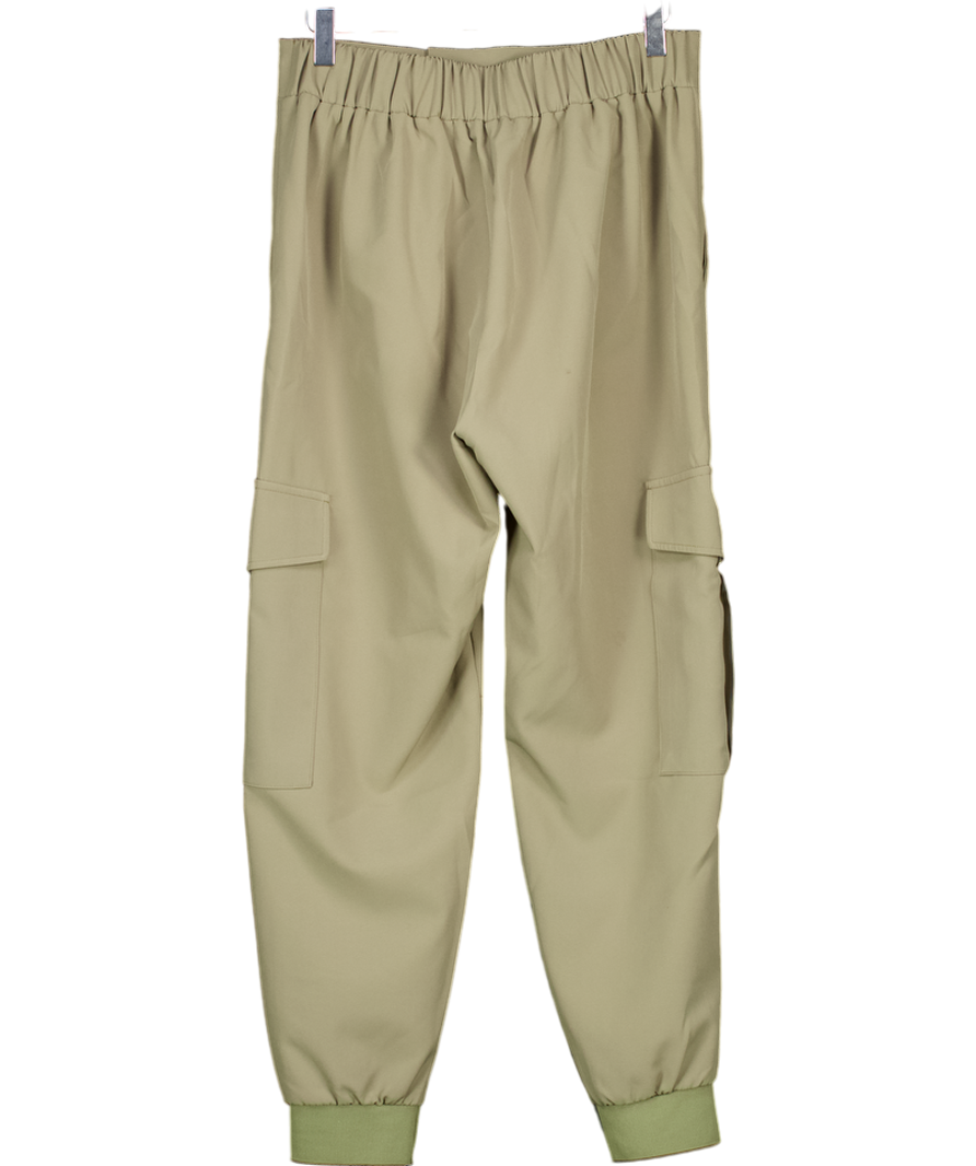 ZARA Green Cuffed Cargo Trouser UK S