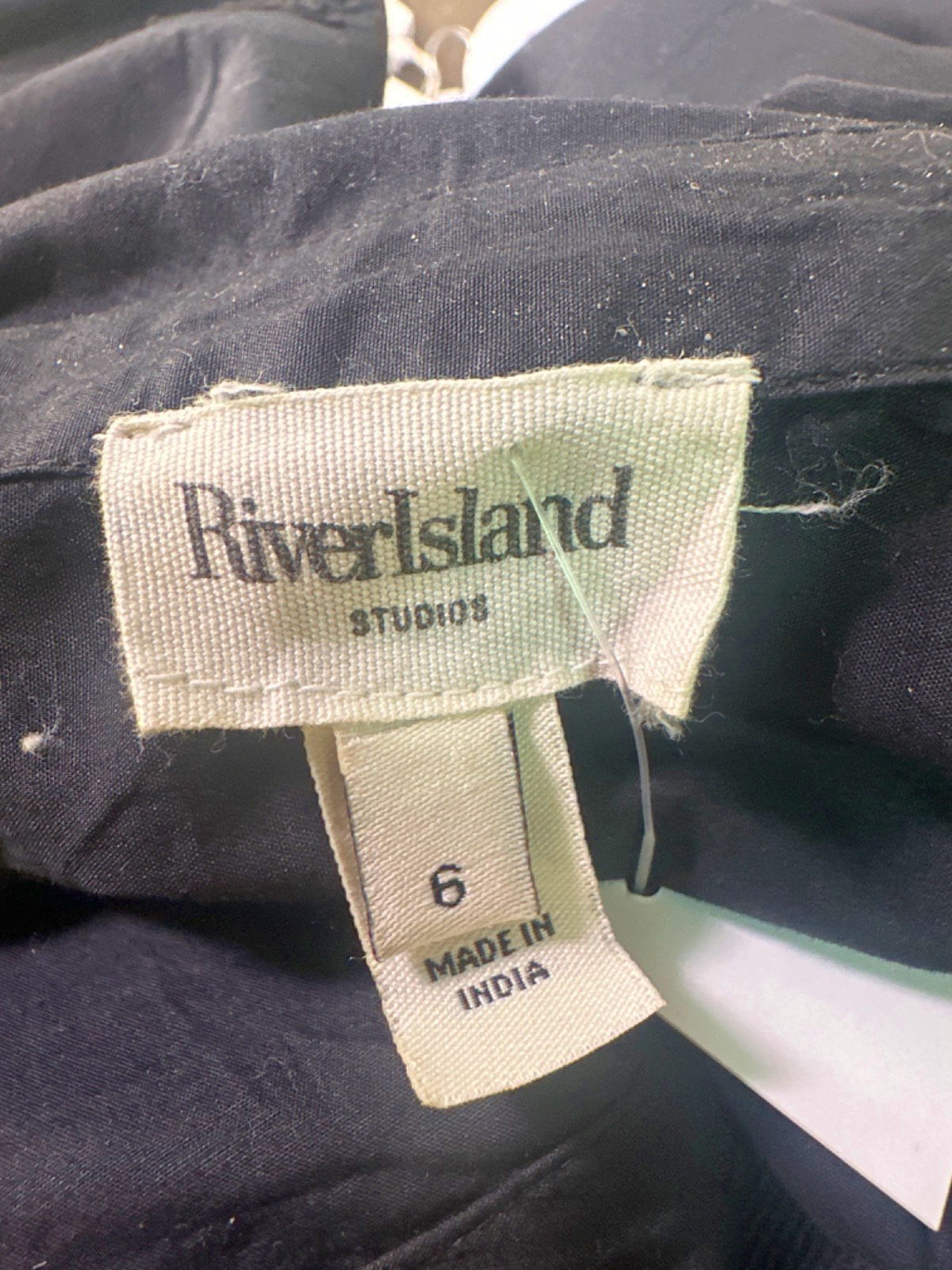 River Island Black Embroidered Shirt UK 6