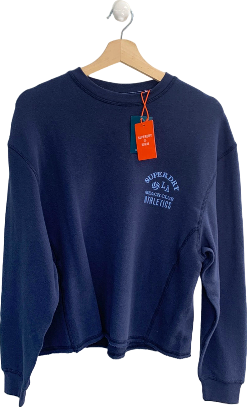 Superdry Navy Beach Club Athletics Sweatshirt UK XS