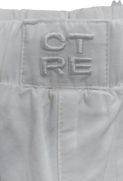 The Couture Club White Embroidered Emblem Trousers UK 6