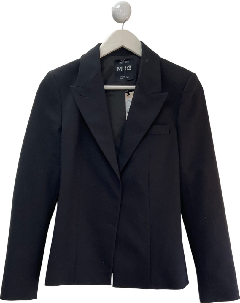 MANGO Black Suit Jacket With Buttons UK S