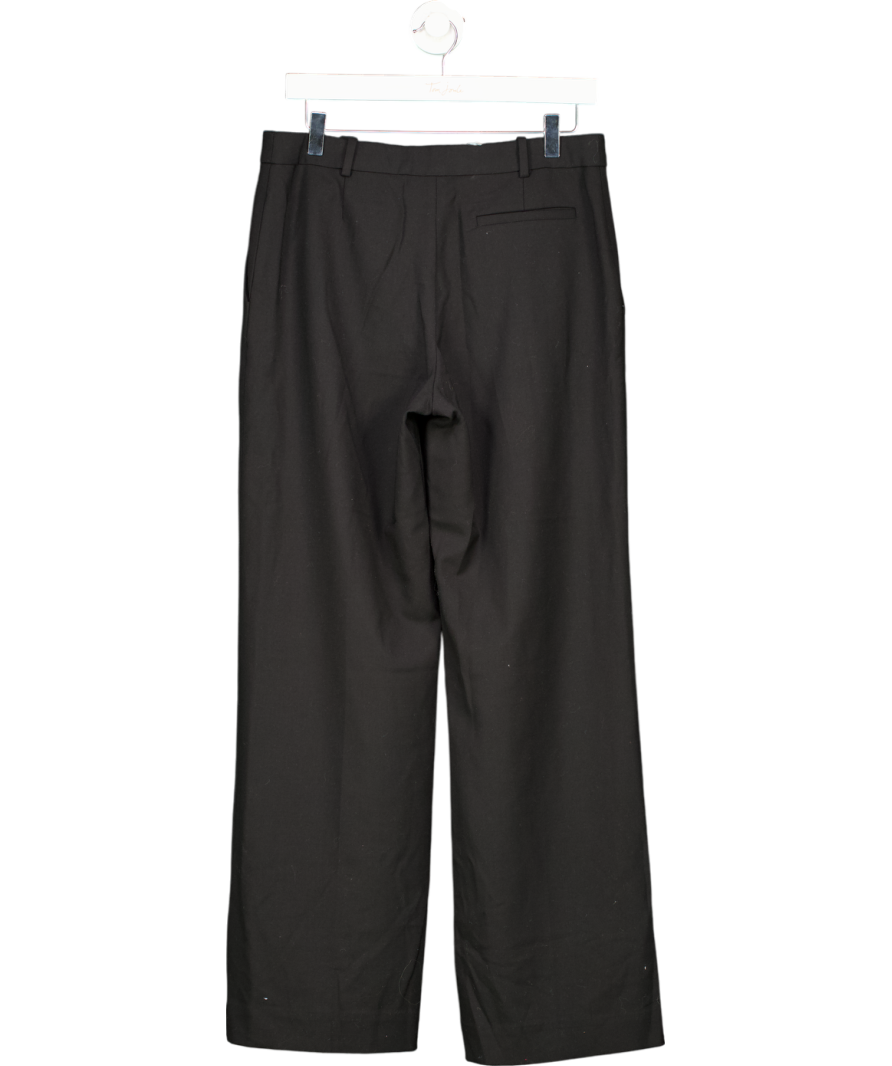 STOCKHOLM ATELIER- & Other Stories Black Wide Press-crease Trousers UK 10