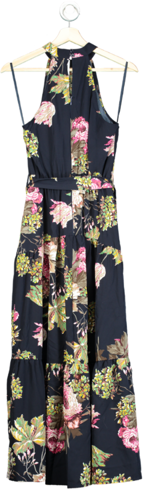 AX Paris Navy Floral Maxi Dress UK 8