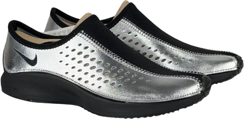 NIKE Superfly Moc Trainers Mtlc Silver & Black UK 4.5 EU 37.5