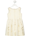 Bonpoint Metallic Zig Zag Dress 8 Years