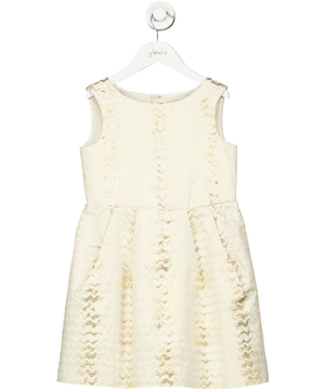 Bonpoint Metallic Zig Zag Dress 8 Years
