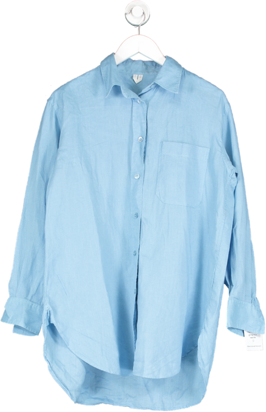 Arket Blue Linen Shirt UK 8