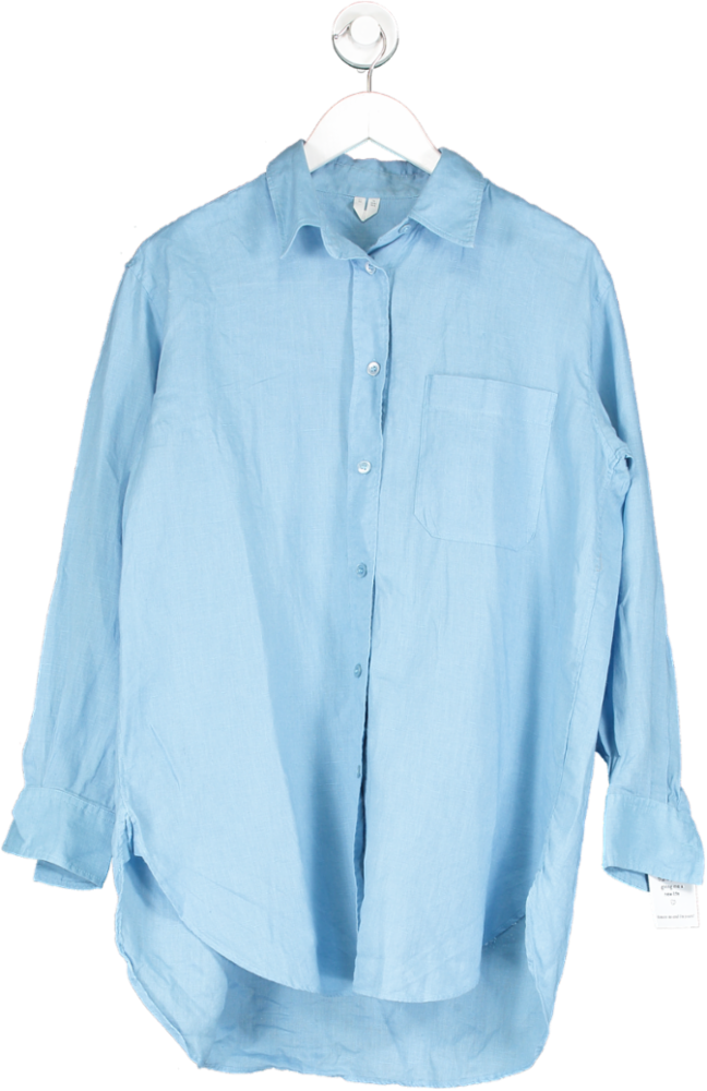 Arket Blue Linen Shirt UK 8