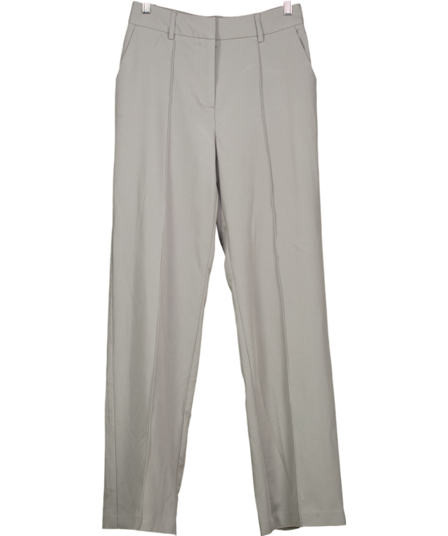 NA-KD Grey Split Hem Trousers UK 8