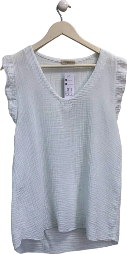 New Collection White Sleeveless Top One Size