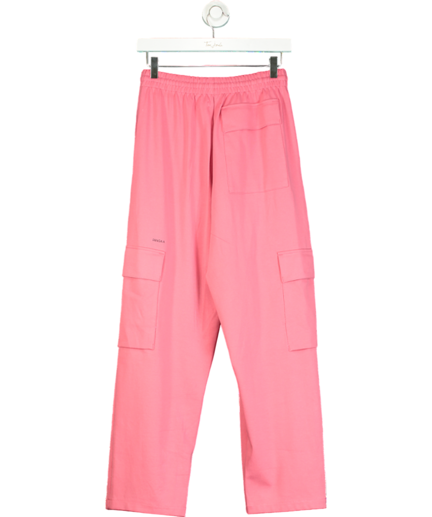 PANGAIA Pink Recycled Cotton Jersey Cargo Pants UK XXS