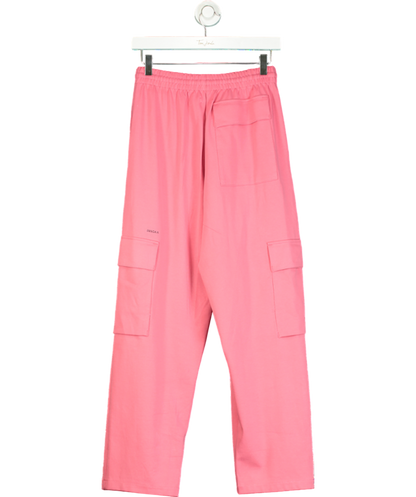 PANGAIA Pink Recycled Cotton Jersey Cargo Pants UK XXS