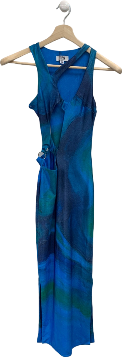 Farai London Blue Cut-Out Maxi Dress UK XS