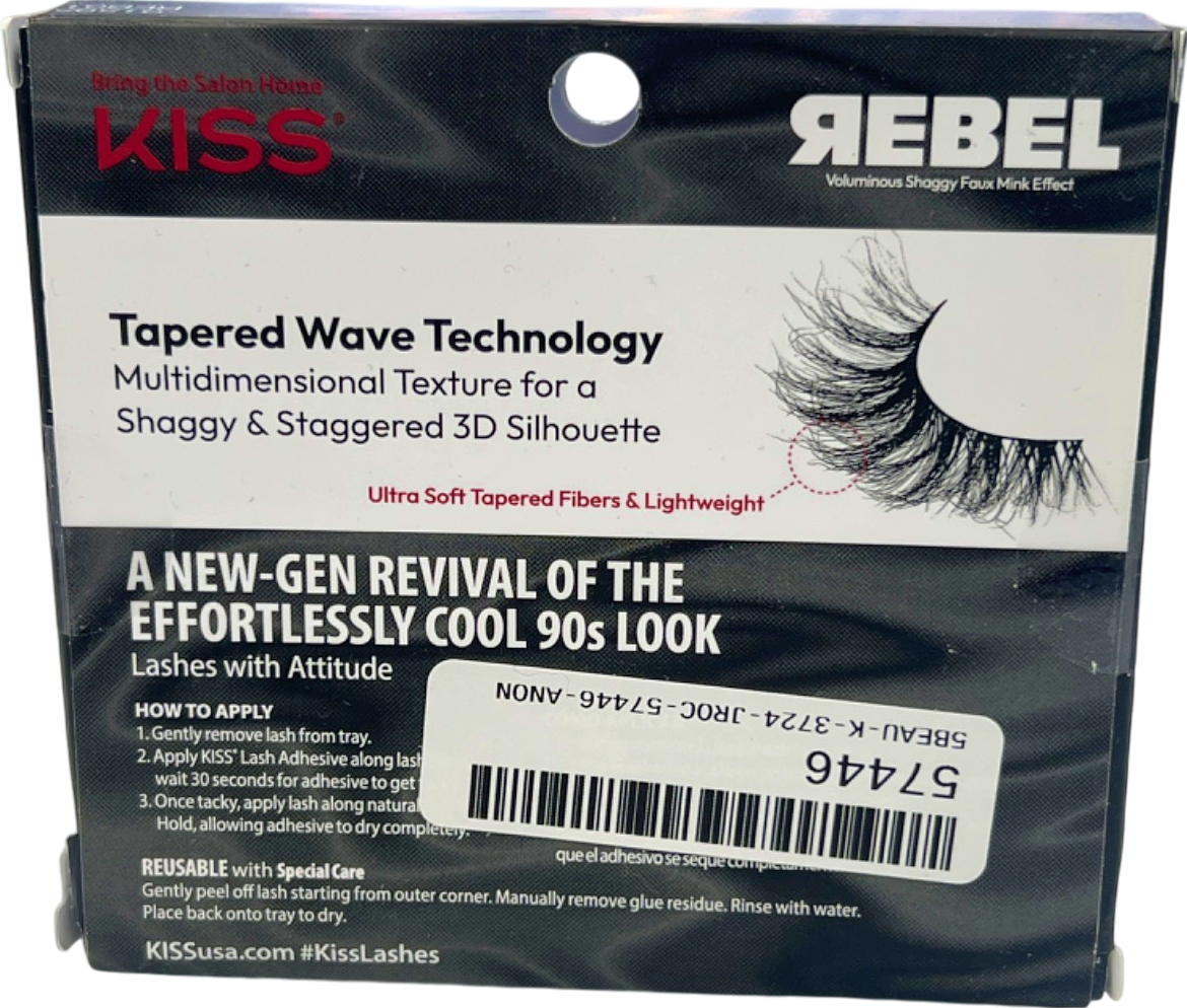 Kiss REBEL Voluminous Shaggy Faux Mink Effect Eyelashes Downtown Girl