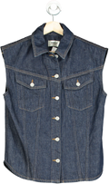 AGOLDE Blue Denim Sleeveless Jacket XS