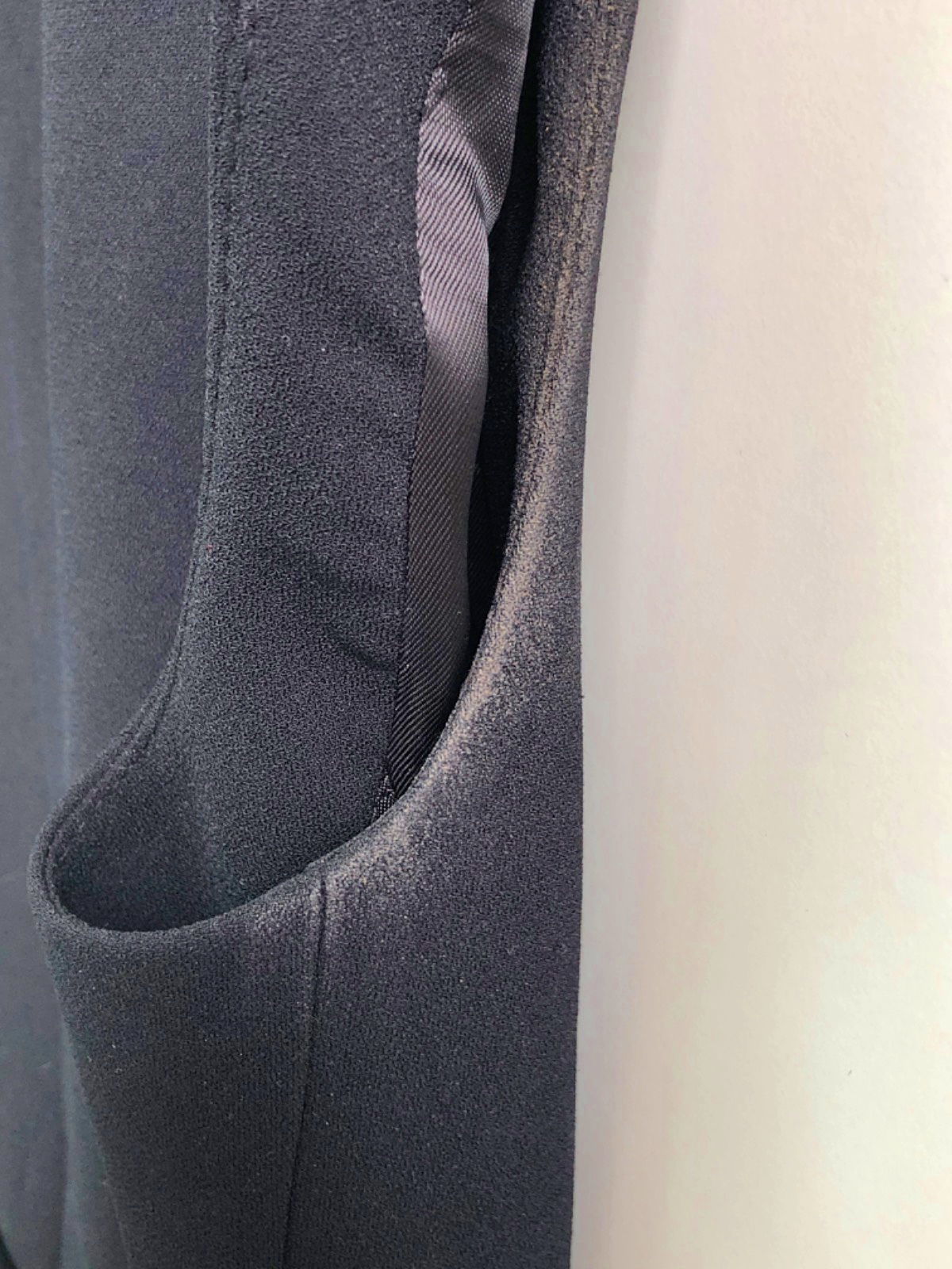 Zara Black Sleeveless Blazer with Belt EUR S