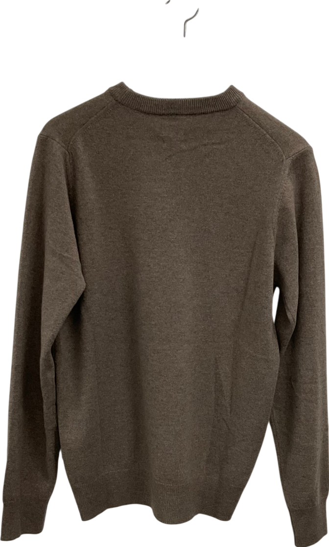 john lewis Brown Cashmere Crew Neck Sweater UK M