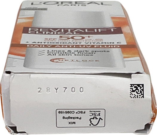 L'Oreal Revitalift Clinical Spf50 + Vitamin C Daily Invisible Fluid 50ml
