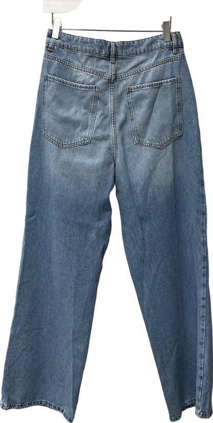 New Look Blue Adalae High-waist Wide Leg Jeans UK 10