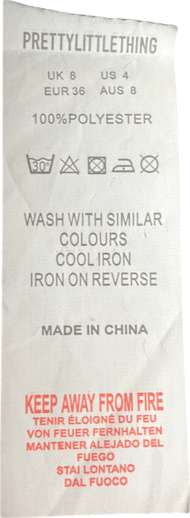 PrettyLittleThing Black Halter Neck Bralet UK 8