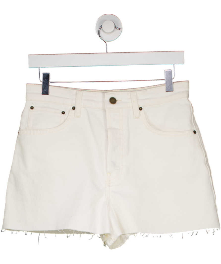 Sezane Cream Denim Le Summer Shorts  Ecru Fr38 UK 10
