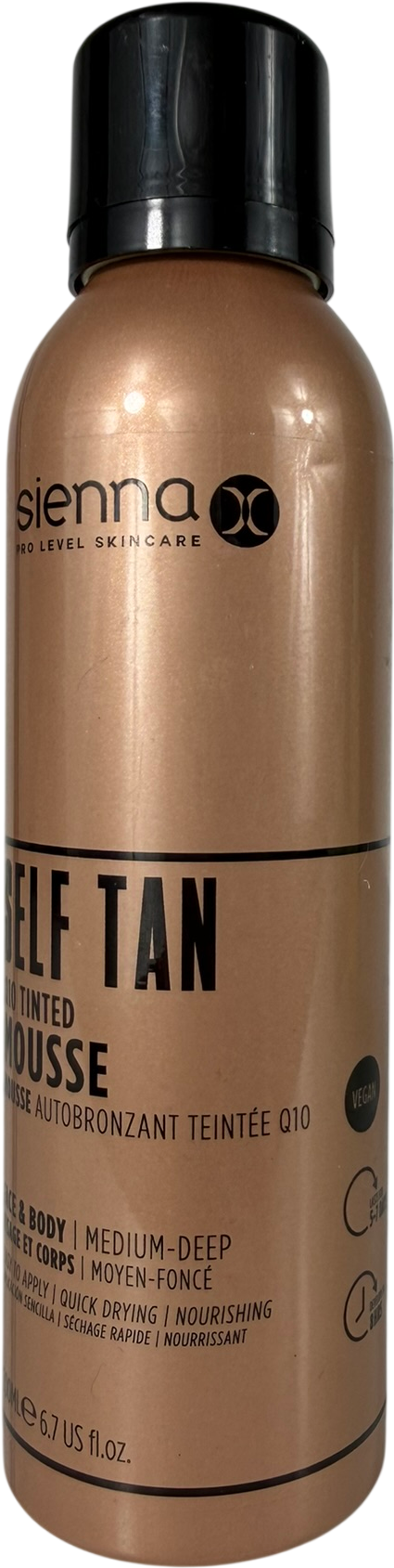 Sienna X Q10 Tinted Self Tan Mousse 200ml